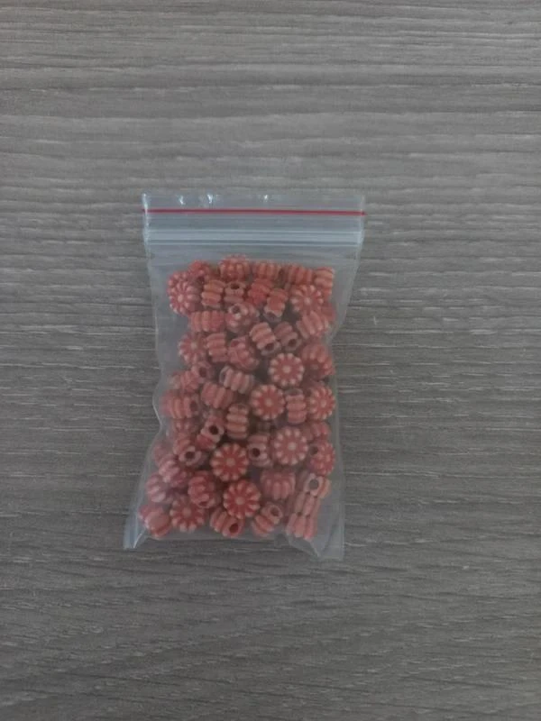 Lote de cuentas acrílicas naranjas "Flor"